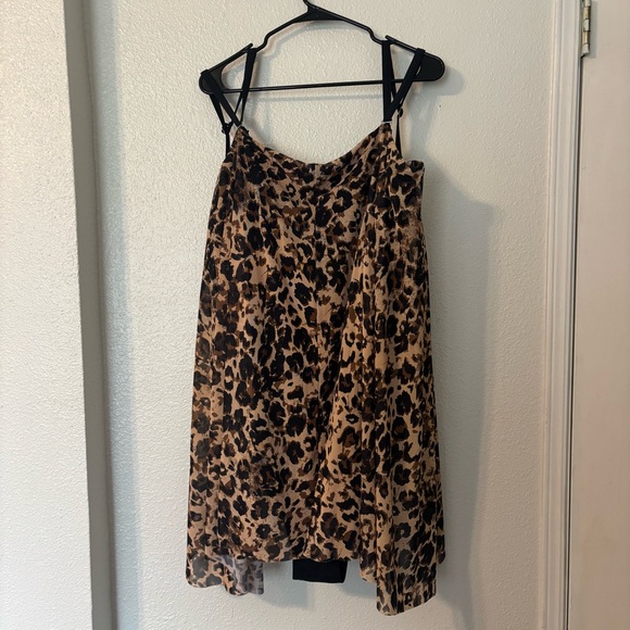 Leopard Print Swimsuit with Cheetah cover up attached size: 34/5x - Picture 8 of 11